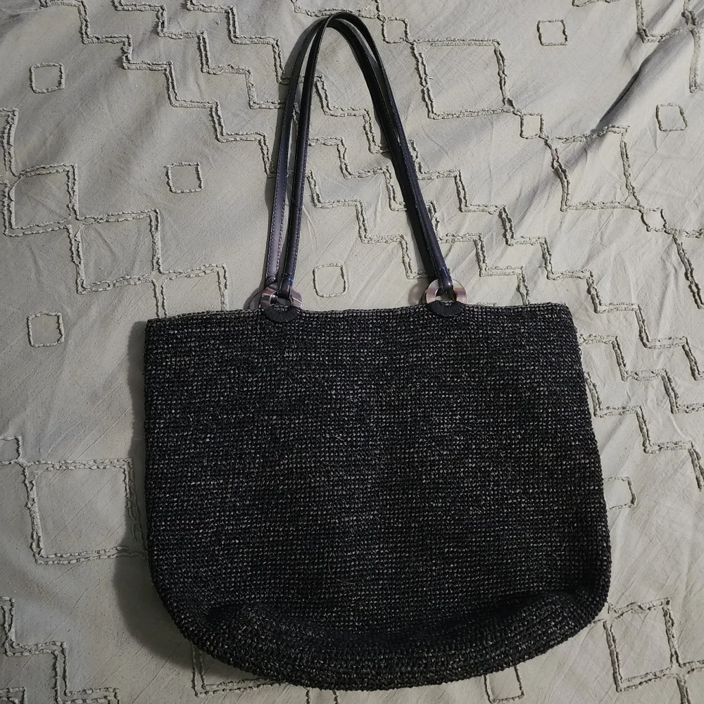Annabel Ingall polka dot raffia tote - Picture 2 of 7